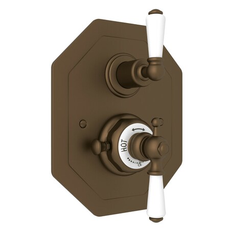 Perrin & Rowe Edwardian 3/4" Octagonal Thermostatic Trim With Volume Control U.5555L-EB/TO